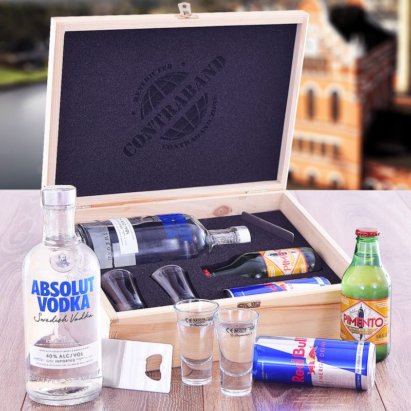 Absolut Vodka Set Contraband originelles Geschenk für Männer