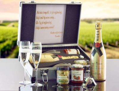 Geschenk-AL-Koffer mit Wein,  Champagner & Sekt CONTRABAND