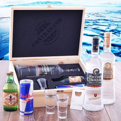 Russian Standard Set Contraband | Deckel mit graviertem Text, Deckel mit graviertem Bild und Text