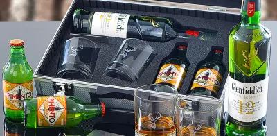 Geschenk-AL-Koffer mit Whisky