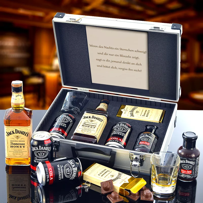 Jack Daniel's Honey AL Koffer Contraband originelles Geschenk für Männer