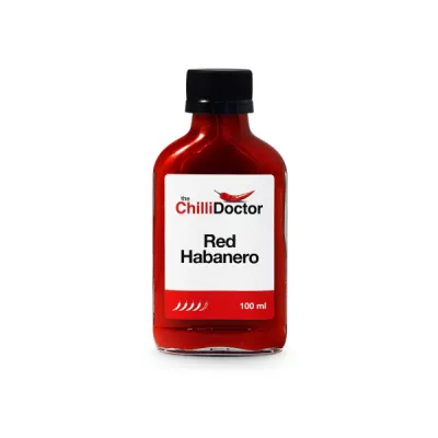 flüssige Chilisauce, rote Habanero, der Chili-Doktor